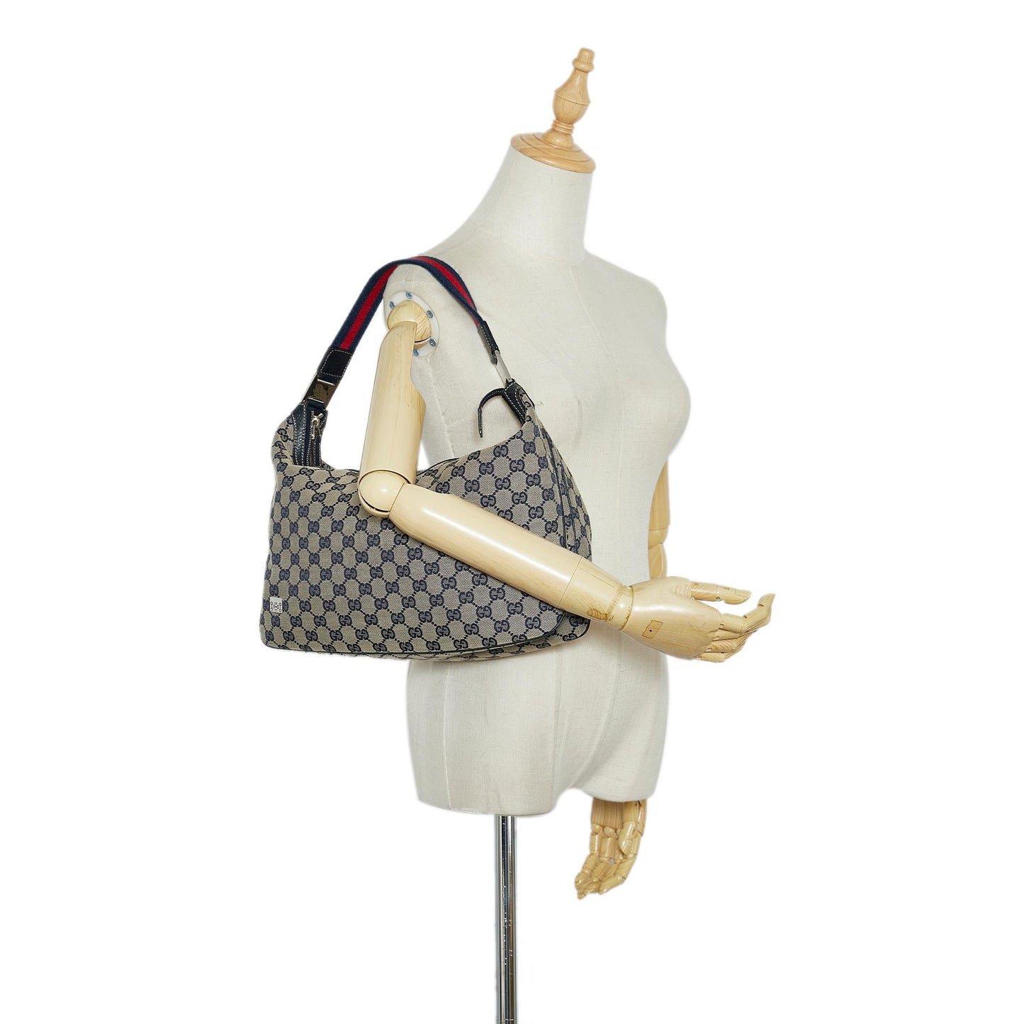 Gucci GG Canvas Web Shoulder Bag (SHG-fEPy56)