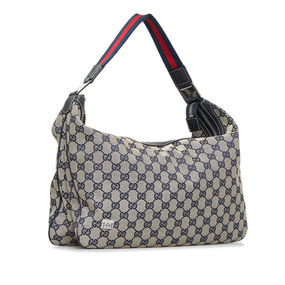 Gucci GG Canvas Web Shoulder Bag (SHG-fEPy56)
