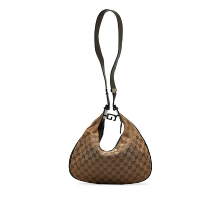 Gucci GG Canvas Web Shoulder Bag (SHG-bPA5xC)