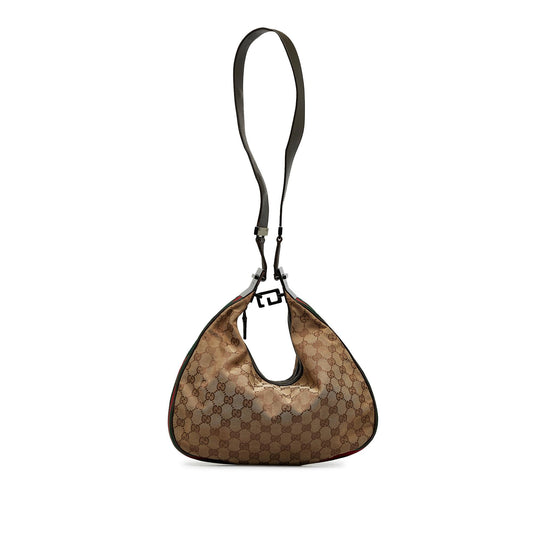 Gucci GG Canvas Web Shoulder Bag (SHG-bPA5xC)