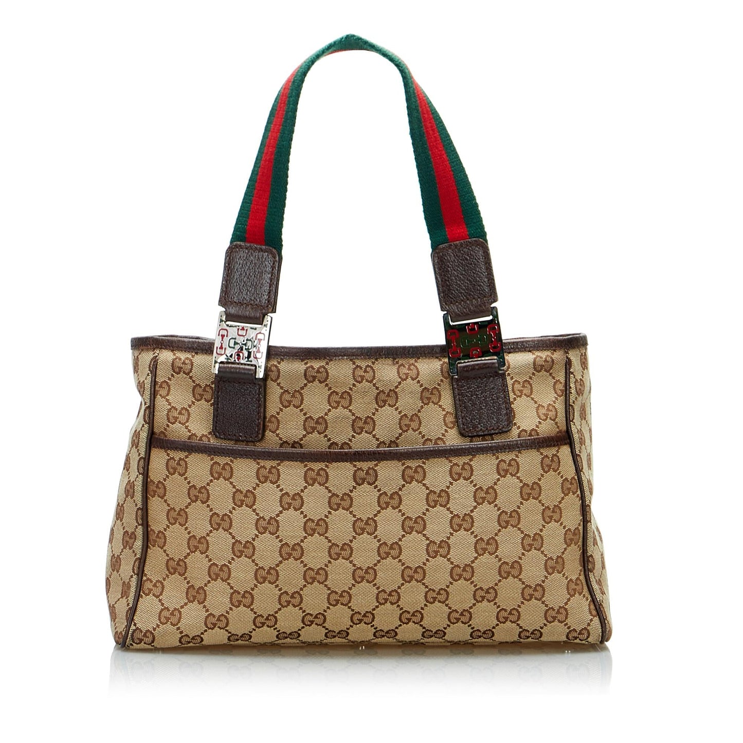 Gucci GG Canvas Web Tote (SHG-auLiHZ)