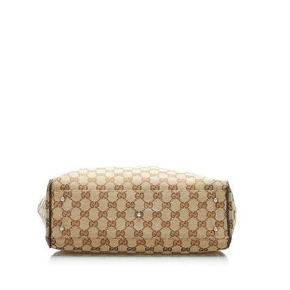 Gucci GG Canvas Web Tote (SHG-auLiHZ)