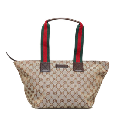 Gucci GG Canvas Web Tote (SHG-V3zgvm)