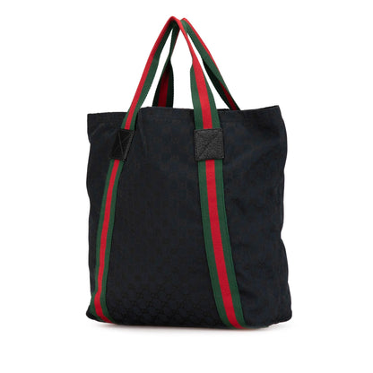 Gucci GG Canvas Web Tote (SHG-FT3n4A)