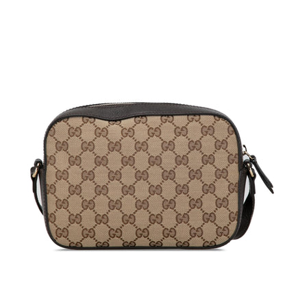 Gucci GG Canvas Webby Bee Crossbody (SHG-5e2Nmh)