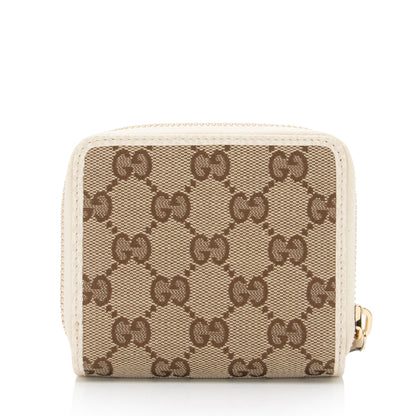 Gucci GG Canvas Zip Around Compact Wallet (SHF-p3f4tY)