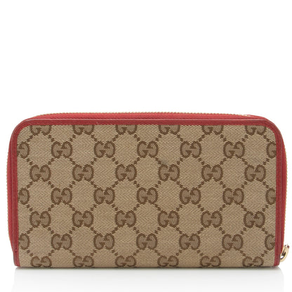 Gucci GG Canvas Zip Around Wallet (SHF-pjF8AV)
