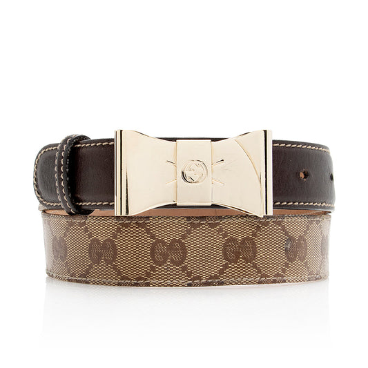 Gucci GG Crystal Bow Belt - Size 34 / 85 (SHF-21348)