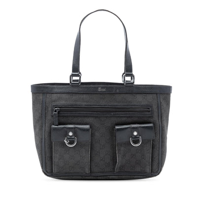 Gucci GG Denim Abbey D Ring Pocket Tote