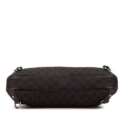 Gucci GG Denim Abbey D Ring Shoulder Bag