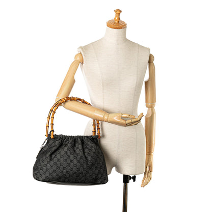 Gucci GG Denim Bamboo Handbag (SHG-XpUfPr)