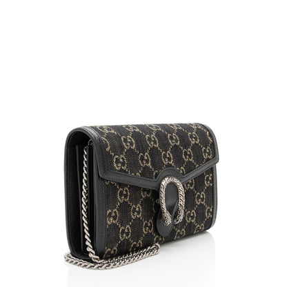 Gucci GG Denim Dionysus Chain Wallet (SHF-Y4jnLT)