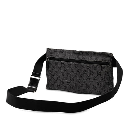 Gucci GG Denim Double Pocket Belt Bag