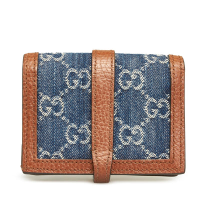 Gucci GG Denim Jackie Compact Wallet (SHG-LZ089d)