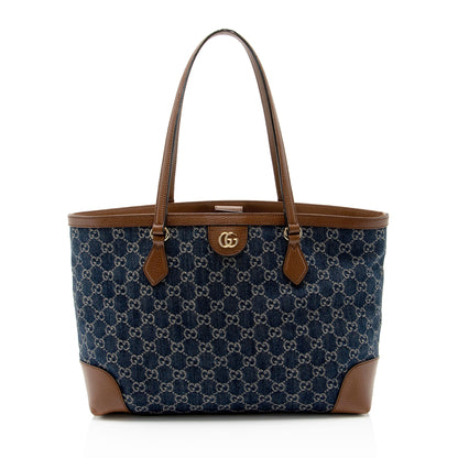 Gucci GG Denim Ophidia Medium Tote (SHF-YdRSNY)