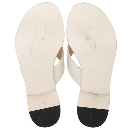 Gucci GG Embossed Interlocking G Thong Sandals - Size 8.5 / 38.5 (SHF-AYzBw4)