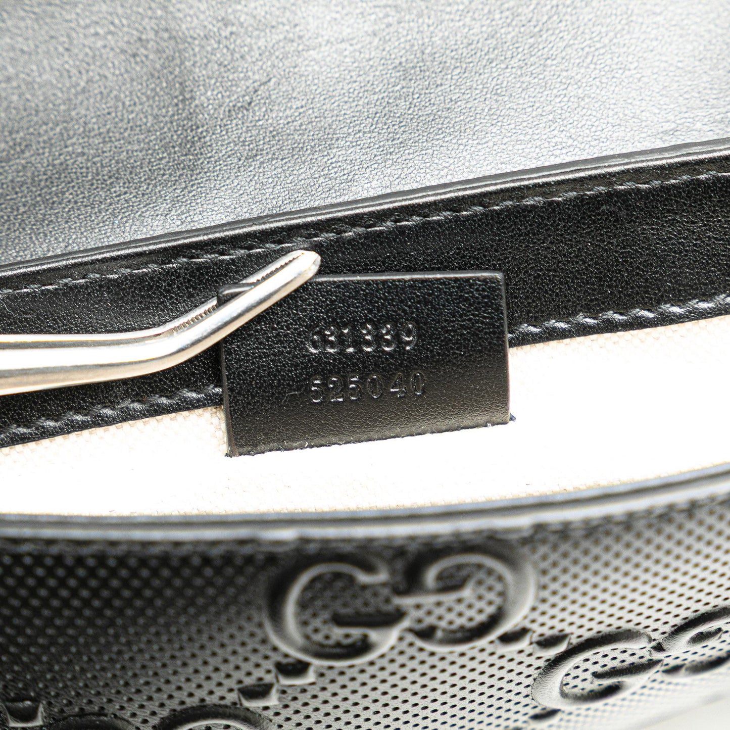 Gucci GG Embossed Perforated Double Belt Bag