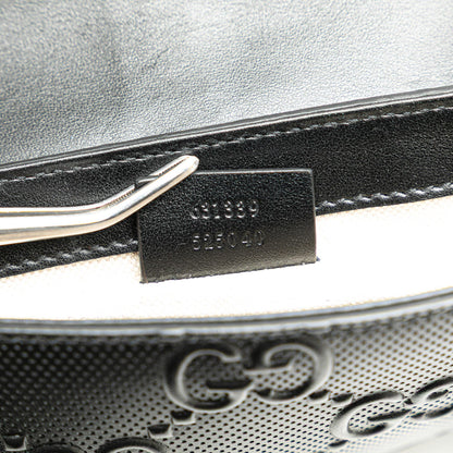 Gucci GG Embossed Perforated Double Belt Bag