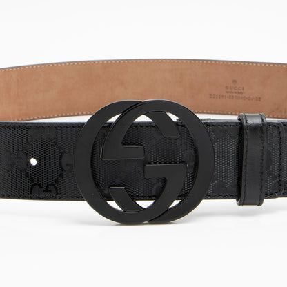 Gucci GG Imprime Interlocking G Belt - Size 32 / 80