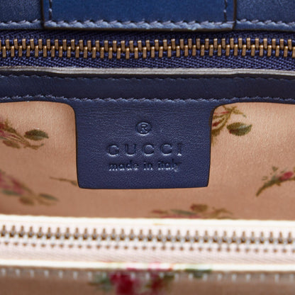 Gucci GG Marmont Flora Denim Satchel (SHG-dKHQjj)