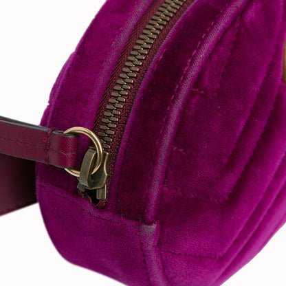 Gucci GG Marmont Matelasse Velvet Belt Bag (SHG-TuAZoh)