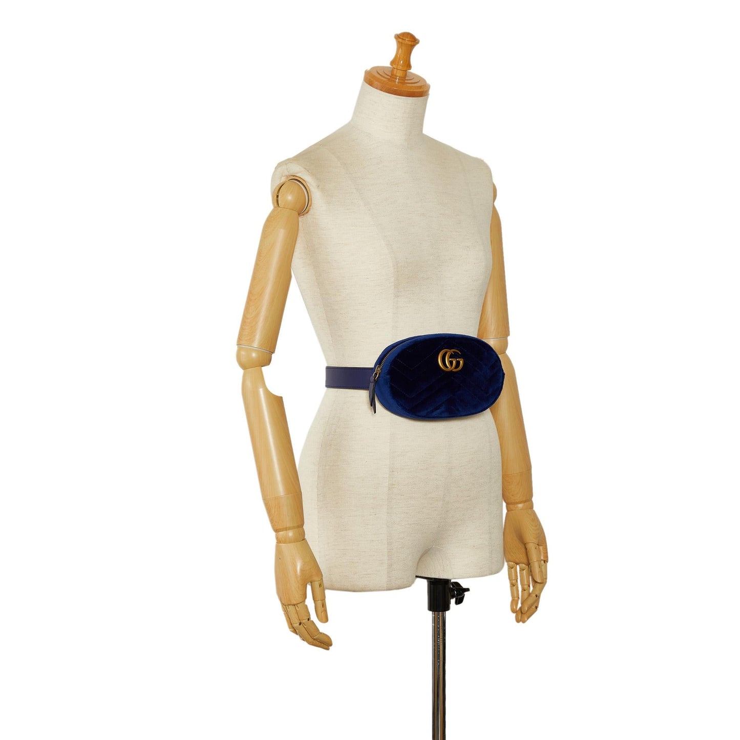 Gucci GG Marmont Matelasse Velvet Belt Bag (SHG-U1En1f)