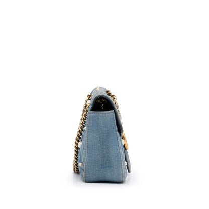 Gucci GG Marmont Pearl Studded Matelasse Crossbody (SHG-lB59yk)