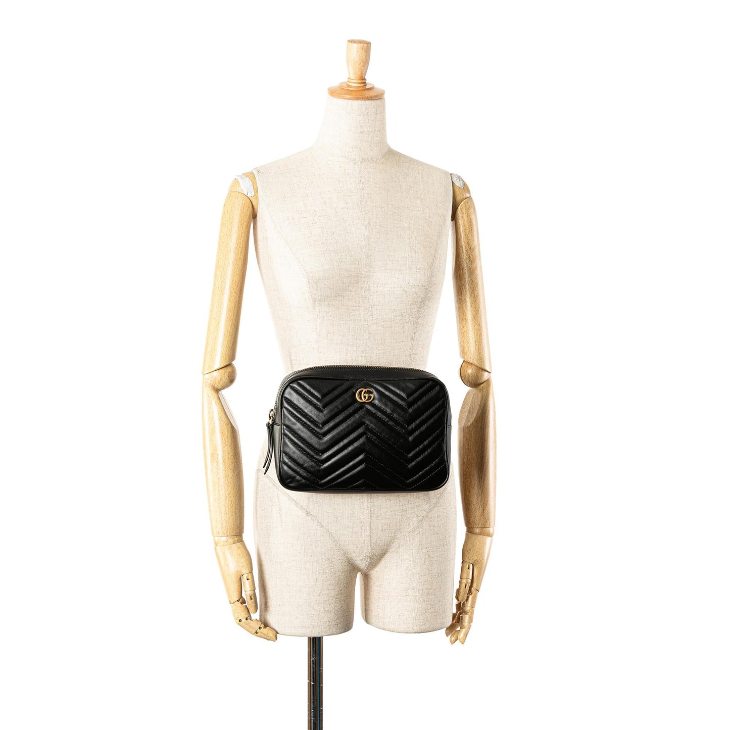 Gucci GG Marmont Square Leather Matelasse Belt Bag