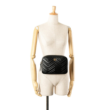 Gucci GG Marmont Square Leather Matelasse Belt Bag