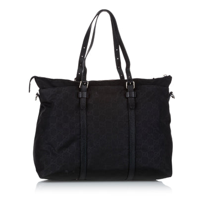 Gucci GG Nylon Satchel (SHG-zPVamU)