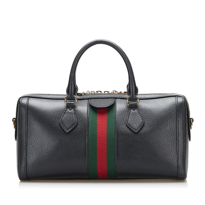 Gucci GG Ophidia Leather Satchel (SHG-zyzgS8)