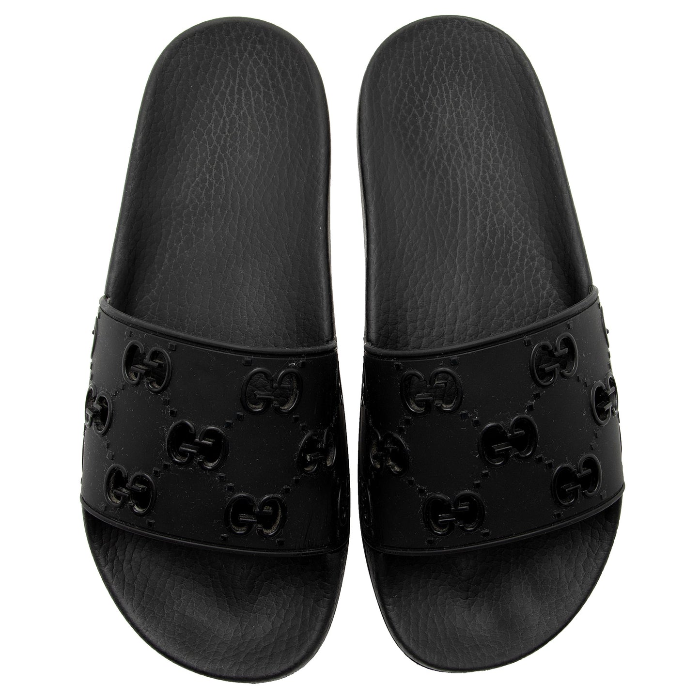 Gucci GG Rubber Slides - Size 9 / 39 (SHF-YEdrbx)