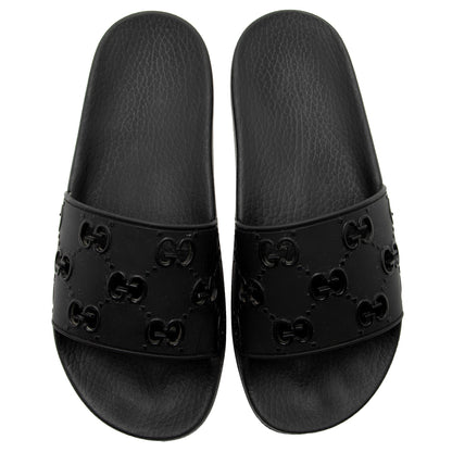 Gucci GG Rubber Slides - Size 9 / 39 (SHF-YEdrbx)