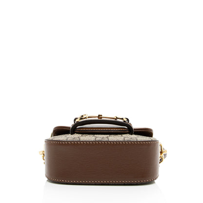 Gucci GG Supreme 1955 Horsebit Web Strap Wallet (SHF-XpjO67)