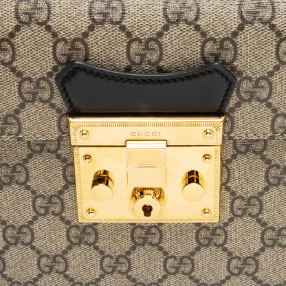 Gucci GG Supreme Bamboo Padlock Top Handle Shoulder Bag (SHF-Kwo5hy)