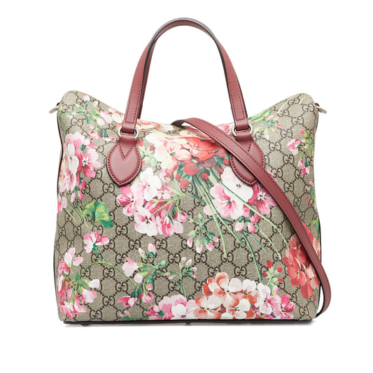 Gucci GG Supreme Blooms Satchel (SHG-dKOctA)