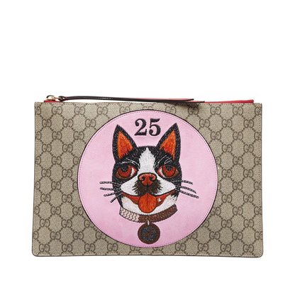 Gucci GG Supreme Bosco Clutch (SHG-ikvRoS)