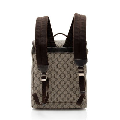 Gucci GG Supreme Buckle Backpack (SHF-143x2E)