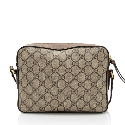 Gucci GG Supreme Calfskin Horsebit 1955 Small Shoulder Bag (SHF-EumYCS)
