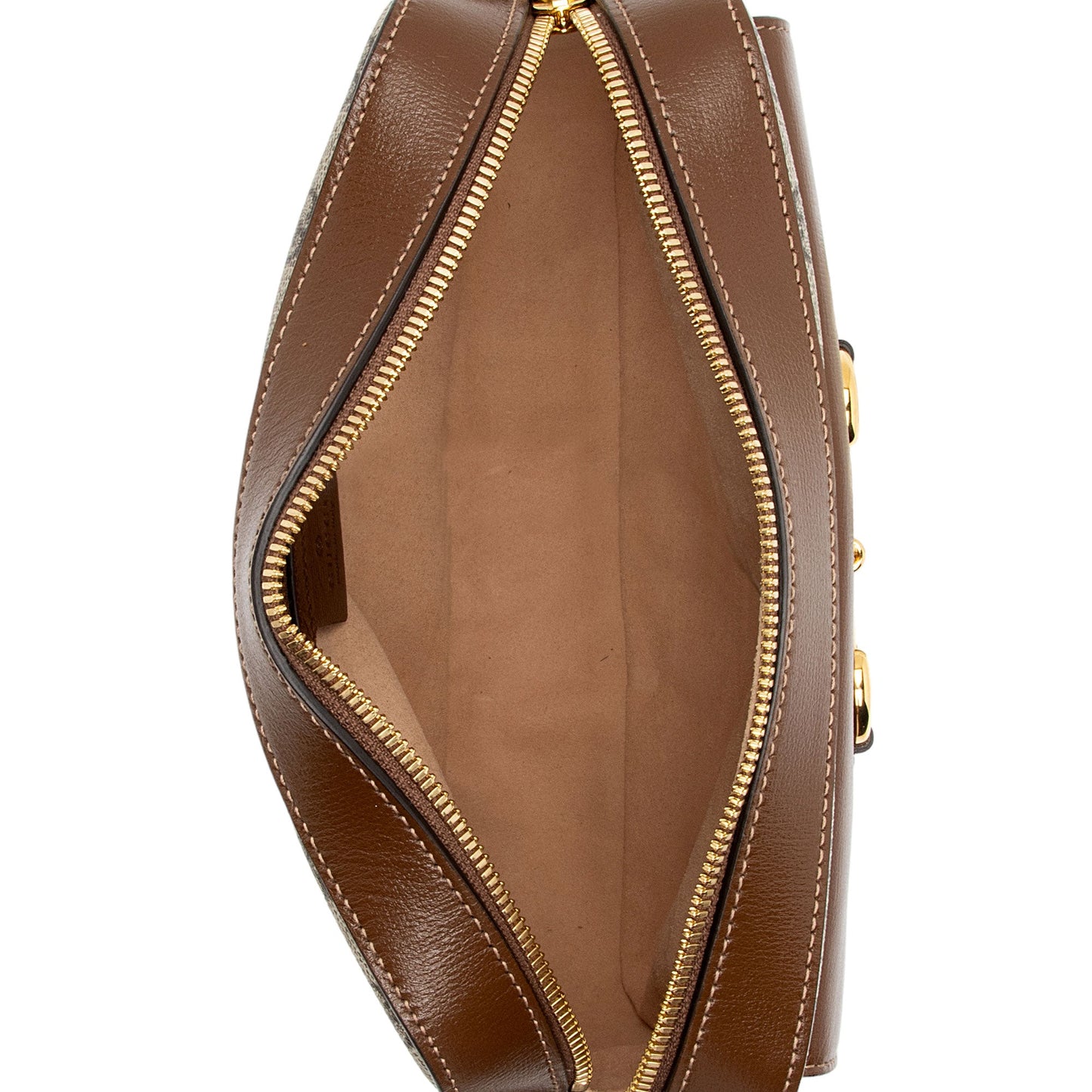 Gucci GG Supreme Calfskin Horsebit 1955 Small Shoulder Bag (SHF-4Qxiep)