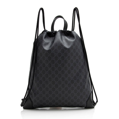 Gucci GG Supreme Canvas Drawstring Backpack (SHF-21965)
