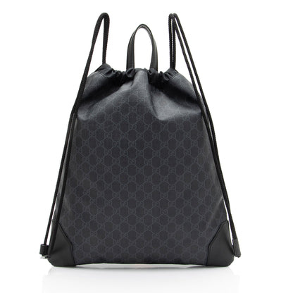 Gucci GG Supreme Canvas Drawstring Backpack