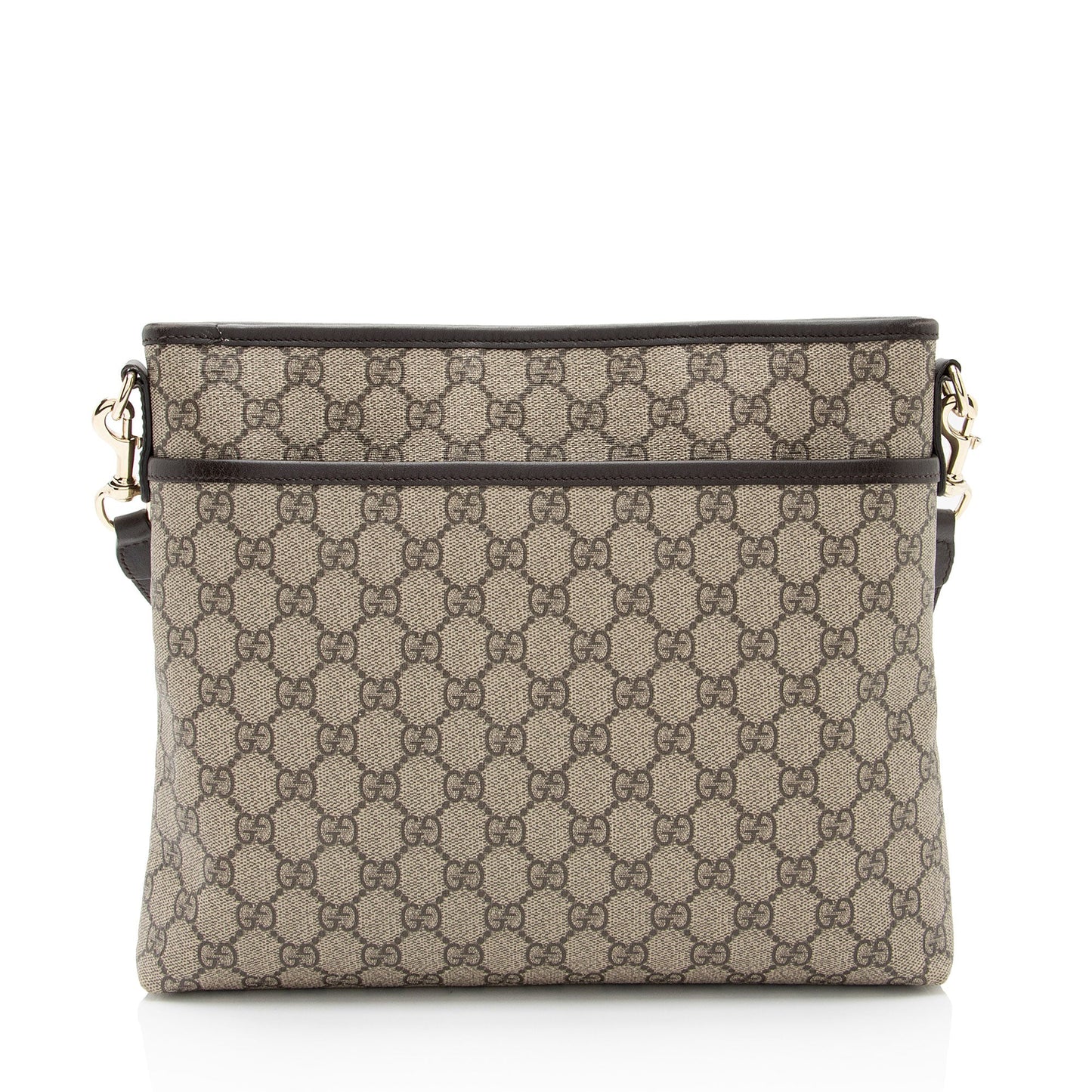 Gucci GG Supreme Classic Flat Medium Messenger Bag (SHF-z1jpvQ)
