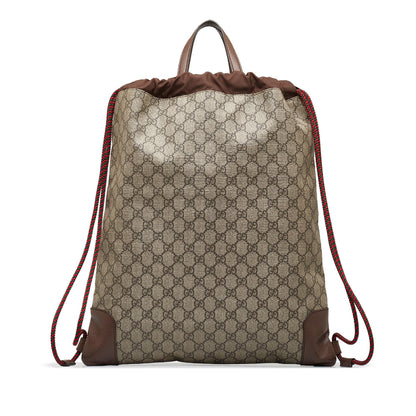 Gucci GG Supreme Courrier Drawstring Backpack (SHG-qOBCtH)