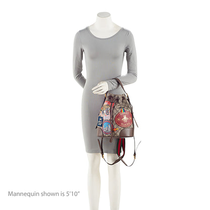 Gucci GG Supreme Courrier Drawstring Sling Bag