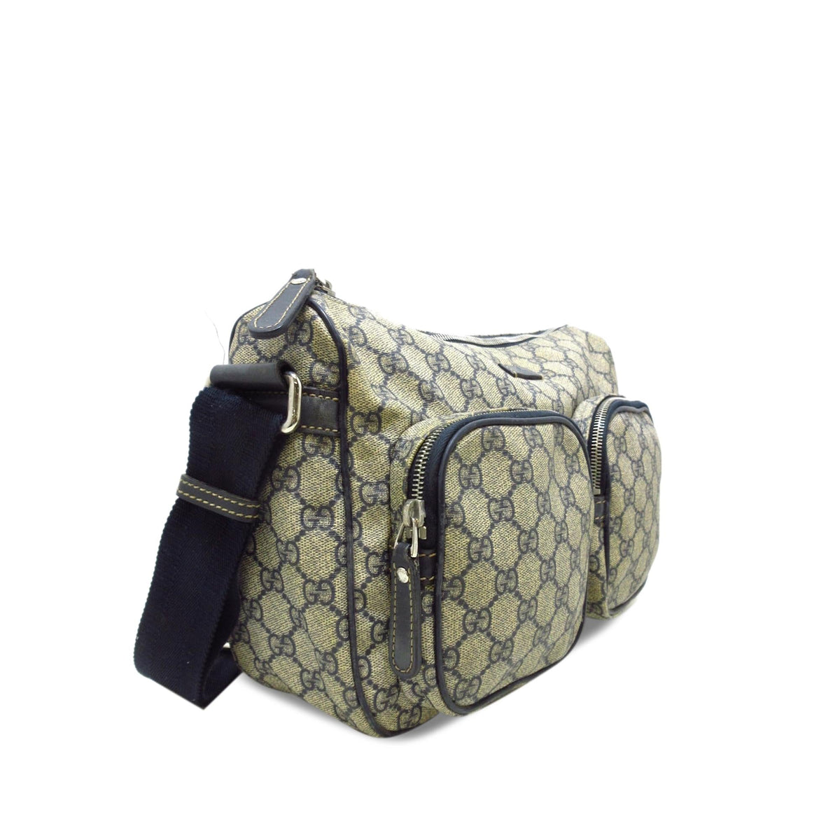 Gucci GG Supreme Double Pocket Crossbody (SHG-0tXOCu)
