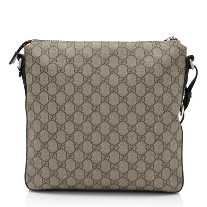 Gucci GG Supreme Flat Front Zip Messenger (SHF-7C0ZEs)