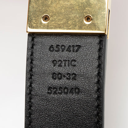 Gucci GG Supreme GG Marmont Reversible Belt - Size 32 / 80