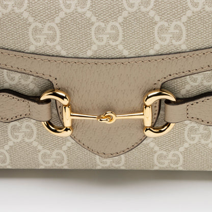 Gucci GG Supreme Horsebit 1955 Mini Shoulder Bag (SHF-FQ4V0d)