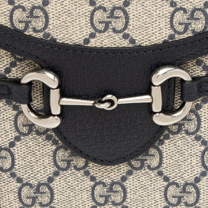 Gucci GG Supreme Horsebit 1955 Vertical Mini Shoulder Bag (SHF-QFKbub)